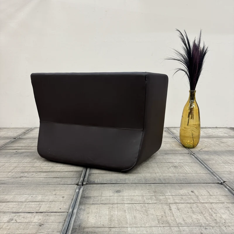 Softline Basket Sofa 2-Sitzer Dunkelbraun Leder Design Couch Gebraucht