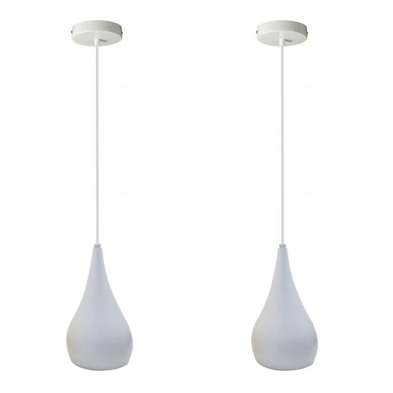 Pendelleuchte 2er Set - Moderne Tränenform Hängelampe Esstisch ~3911