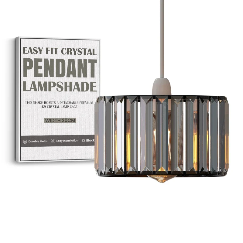 Kristallglas Lampenschirm Easyfit Kronleuchter LEDSONE ~3881