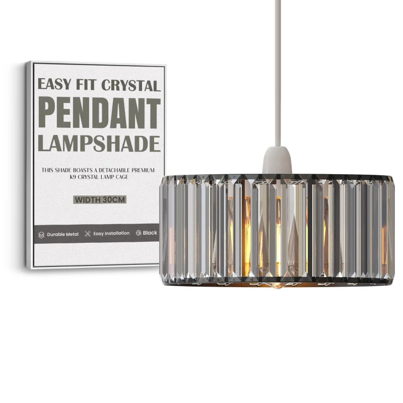 Kristallglas Lampenschirm Easyfit Kronleuchter LEDSONE ~3881