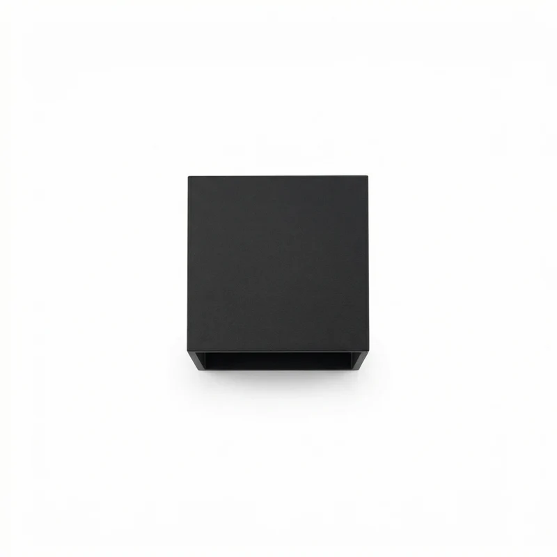 Moderne schwarze kubische Wandleuchte – Arkyon