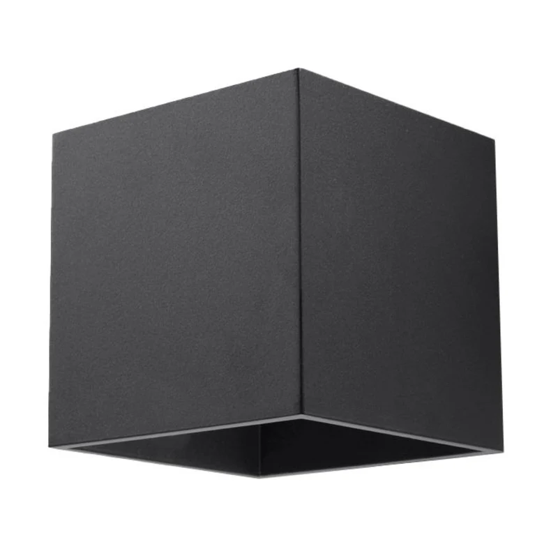 Moderne schwarze kubische Wandleuchte – Arkyon