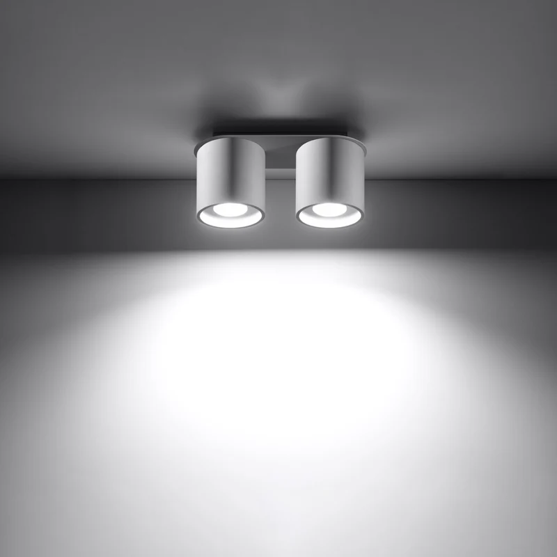 Moderner weißer zylindrischer Deckenstrahler Flur Wohnzimmer – Orphalis