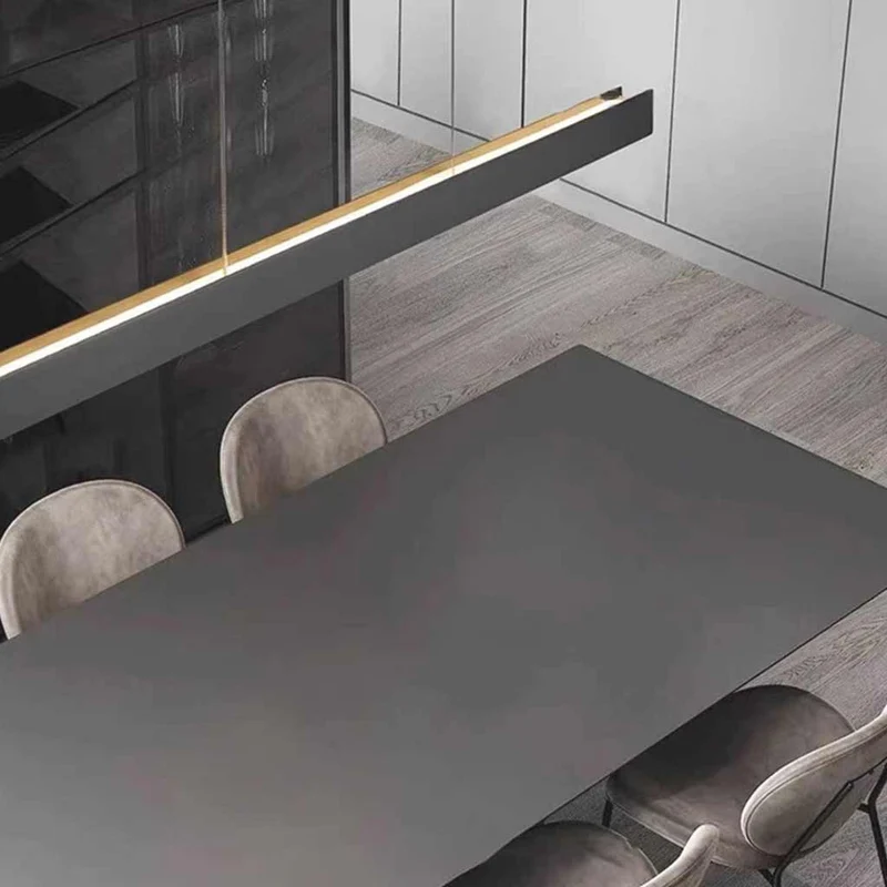 Pendant Light Italian Linear Copper Dimmable LED Up & Down, Black