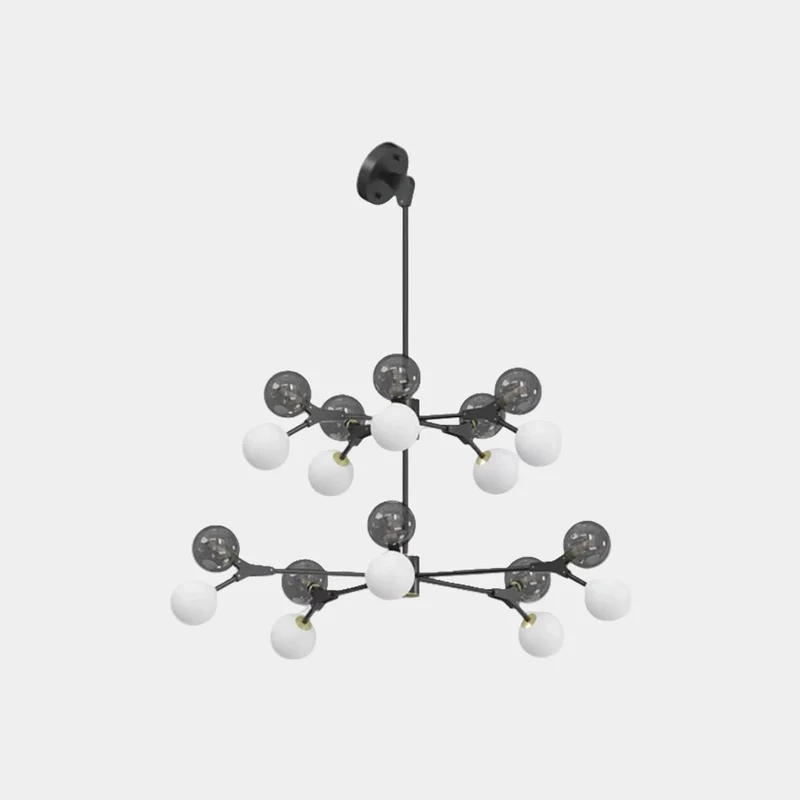 Chandelier Italian Branch Glass Bubble for Sloped Ceiling