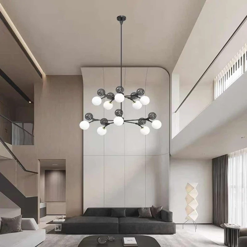 Chandelier Italian Branch Glass Bubble for Sloped Ceiling