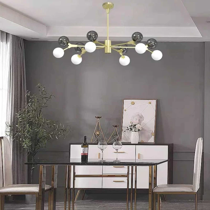 Chandelier Italian Branch Glass Bubble for Sloped Ceiling