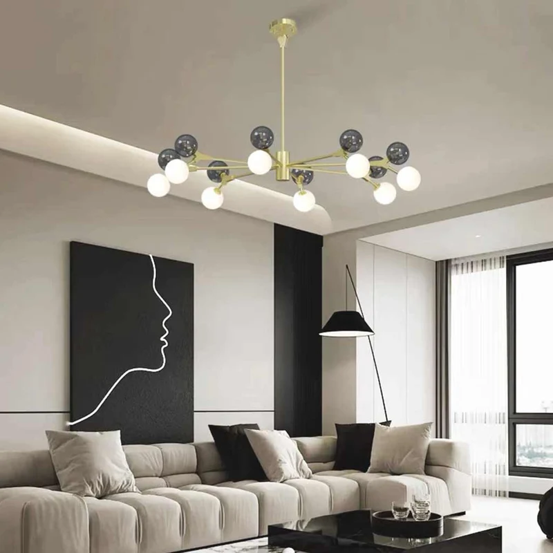 Chandelier Italian Branch Glass Bubble for Sloped Ceiling
