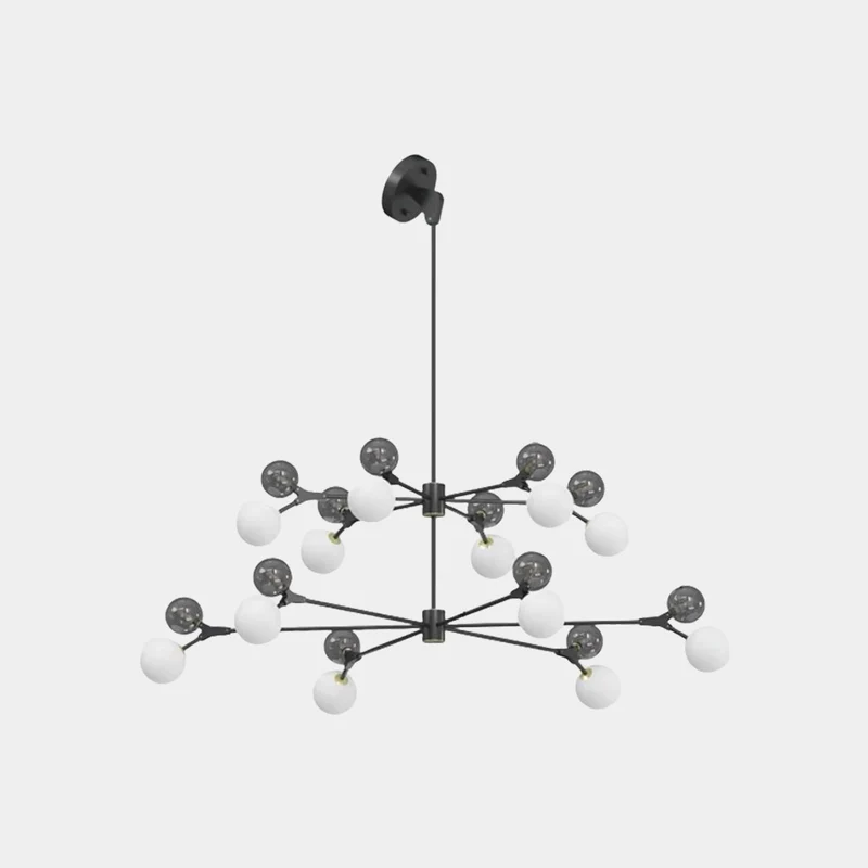 Chandelier Italian Branch Glass Bubble for Sloped Ceiling