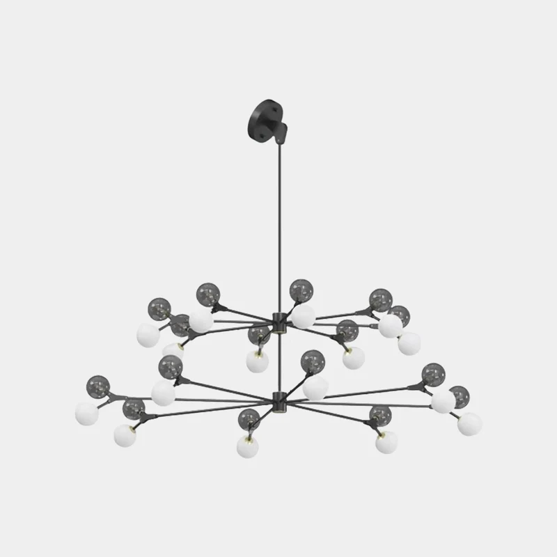 Chandelier Italian Branch Glass Bubble for Sloped Ceiling