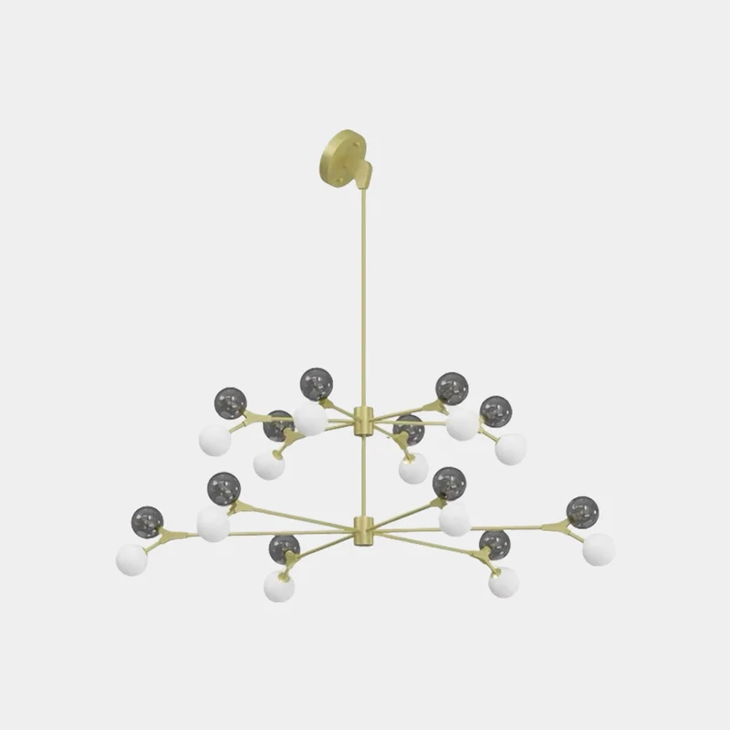 Chandelier Italian Branch Glass Bubble for Sloped Ceiling