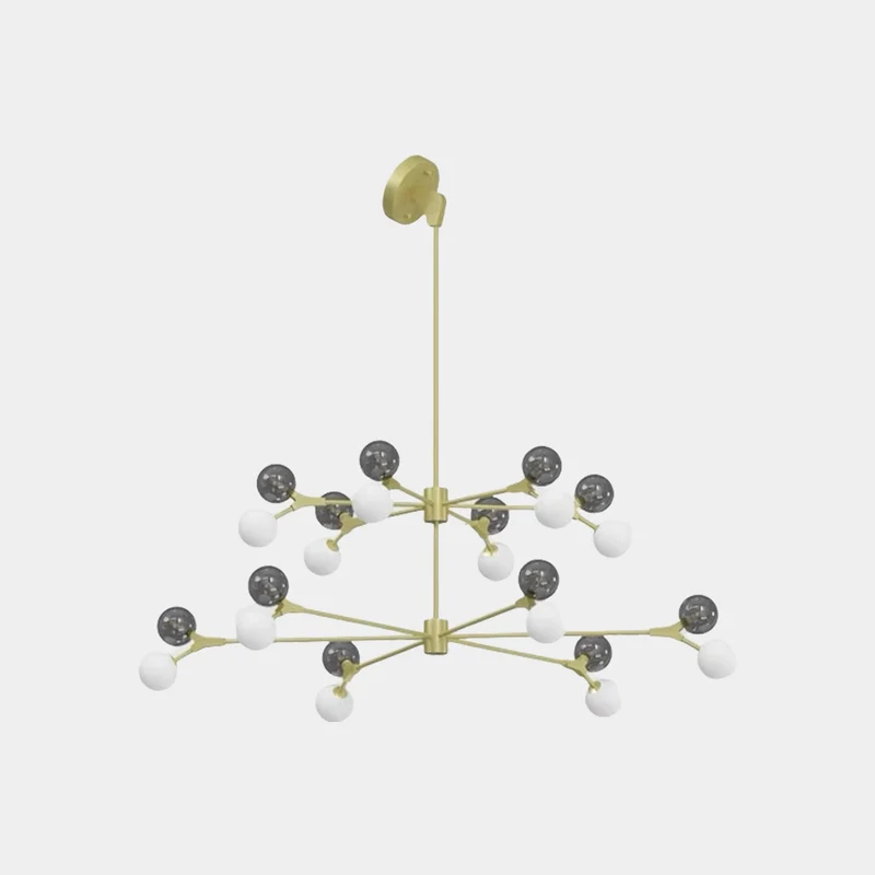 Chandelier Italian Branch Glass Bubble for Sloped Ceiling