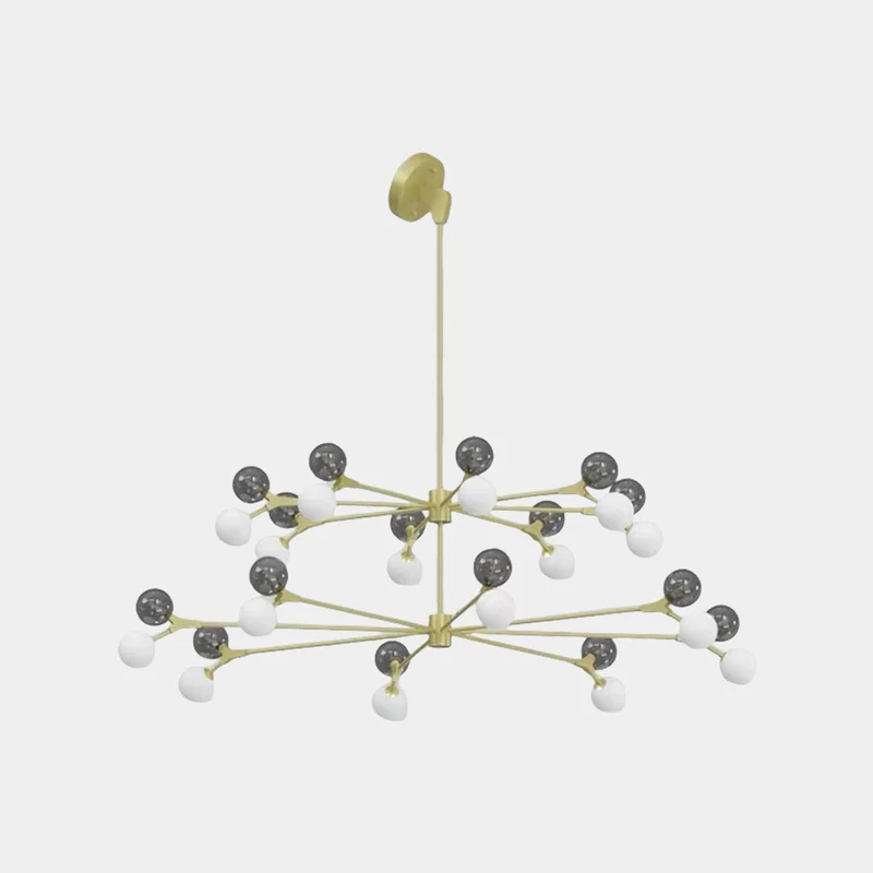 Chandelier Italian Branch Glass Bubble for Sloped Ceiling