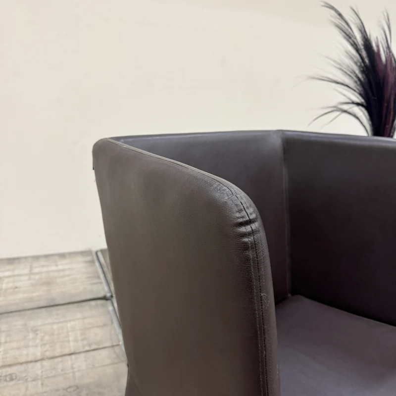 Softline Basket Sessel 2-Sitzer Dunkelbraun Leder Design Loungesessel Gebraucht