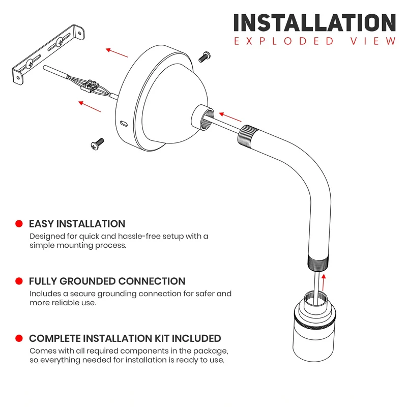 Industrie Wandleuchte E27 G95 LED Winkelarm Retro Wandlampe~3893