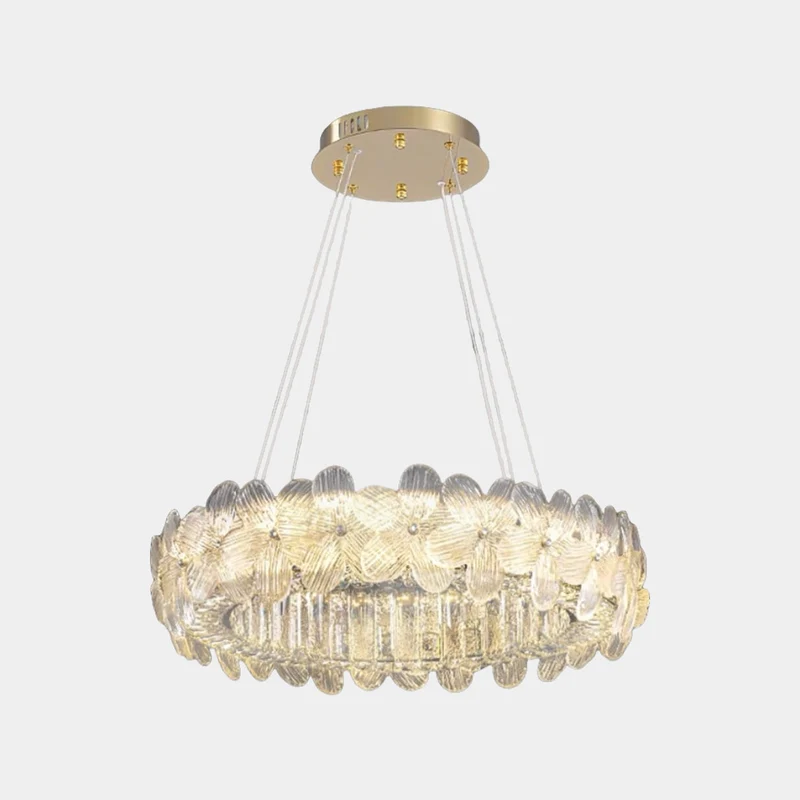 Chandelier Luxurious Crystal Glass Flower Ring Dimmable LED