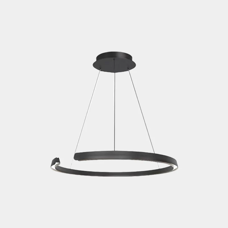 Chandelier Multi-Ring C-Shape LED Dimmable, Black