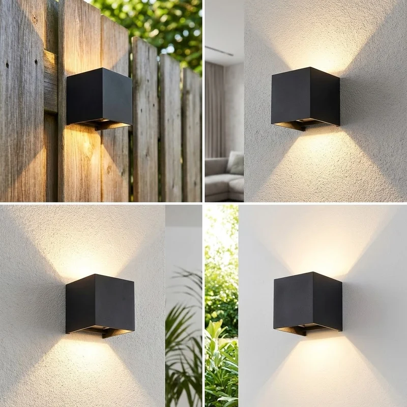 12x | SMART Cube Wandleuchte | Dimmbar | Zigbee | Schwarz | Farbtemperatur einstellbar | Hue-kompatibel