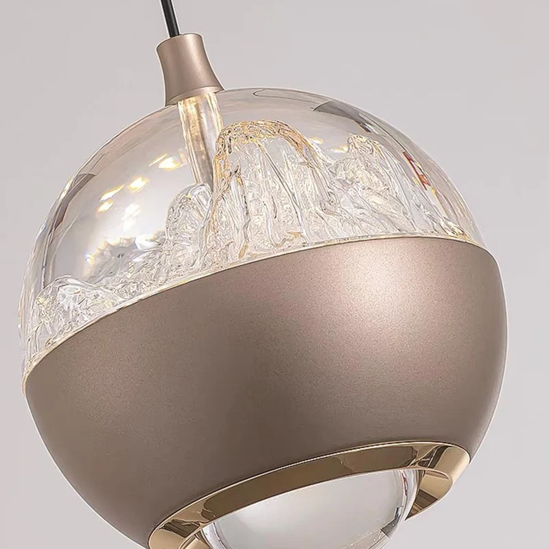 Pendant Light Mini Globe LED, Rose Gold / Black