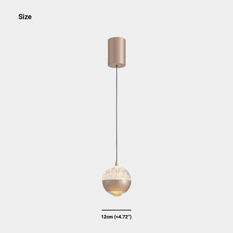 Pendant Light Mini Globe LED, Rose Gold / Black