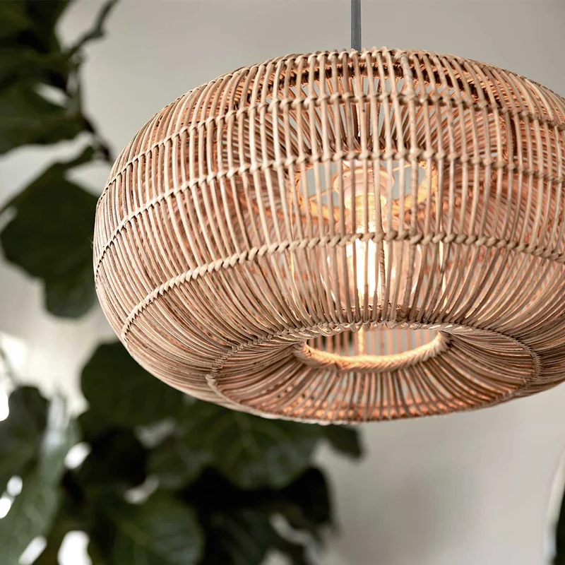 Terrassenlampe aus Rattan Zuri