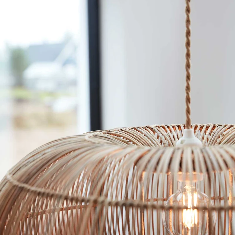 Terrassenlampe aus Rattan Zuri