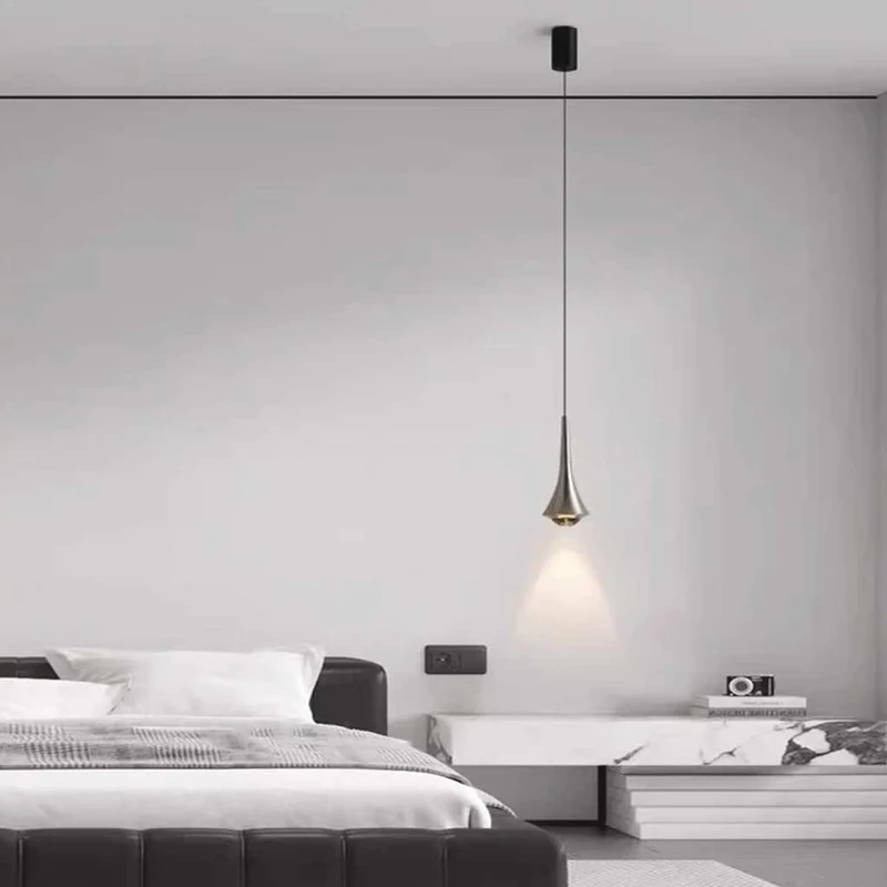 Pendant Light Simple Rain Drop LED, Black / White