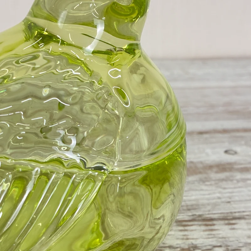 J-Line Glasdose mit Deckel Taube Schatulle Dose Form Grün Deko