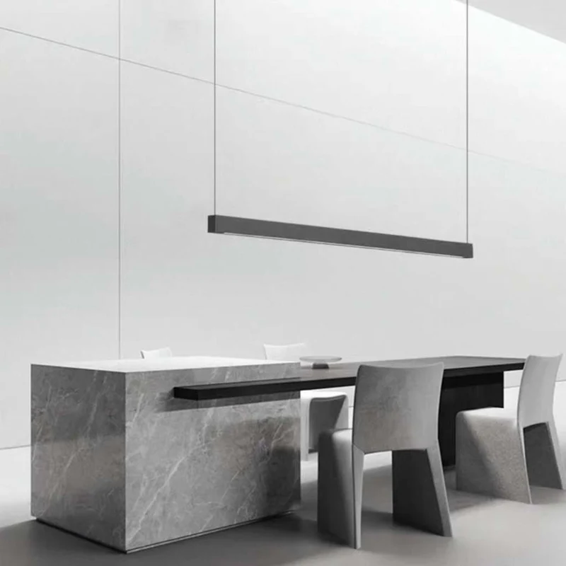 Pendant Light Office/Island Linear LED Dimmable Up&Down, Black