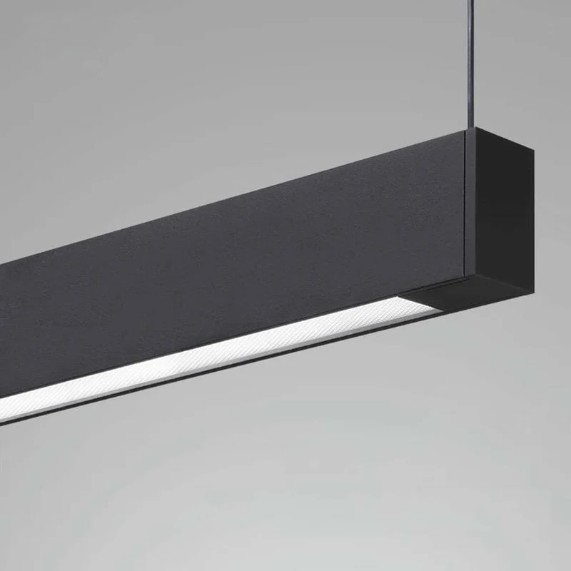 Pendant Light Office/Island Linear LED Dimmable Up&Down, Black