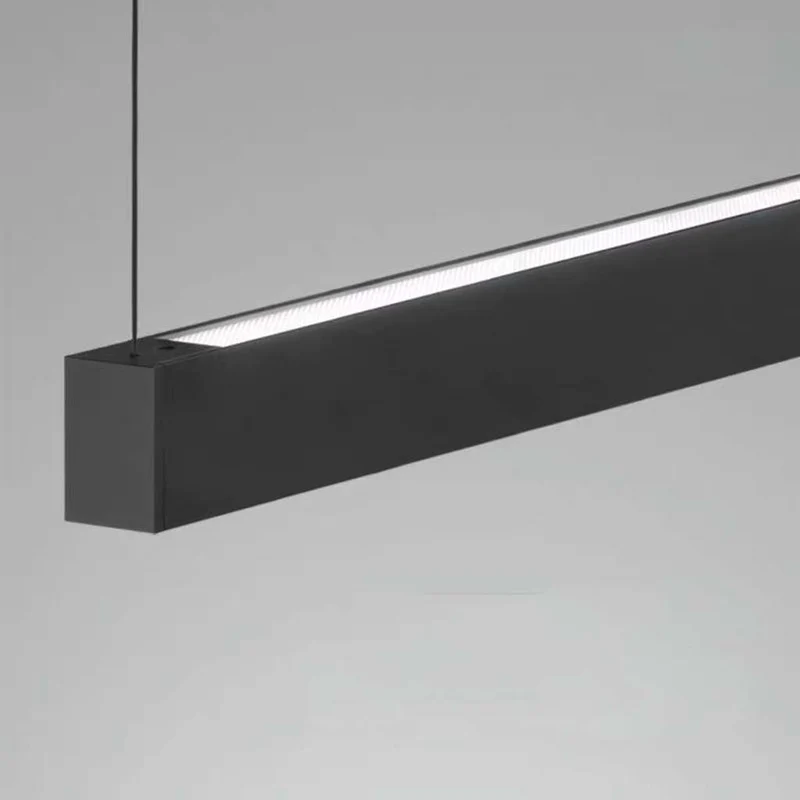 Pendant Light Office/Island Linear LED Dimmable Up&Down, Black