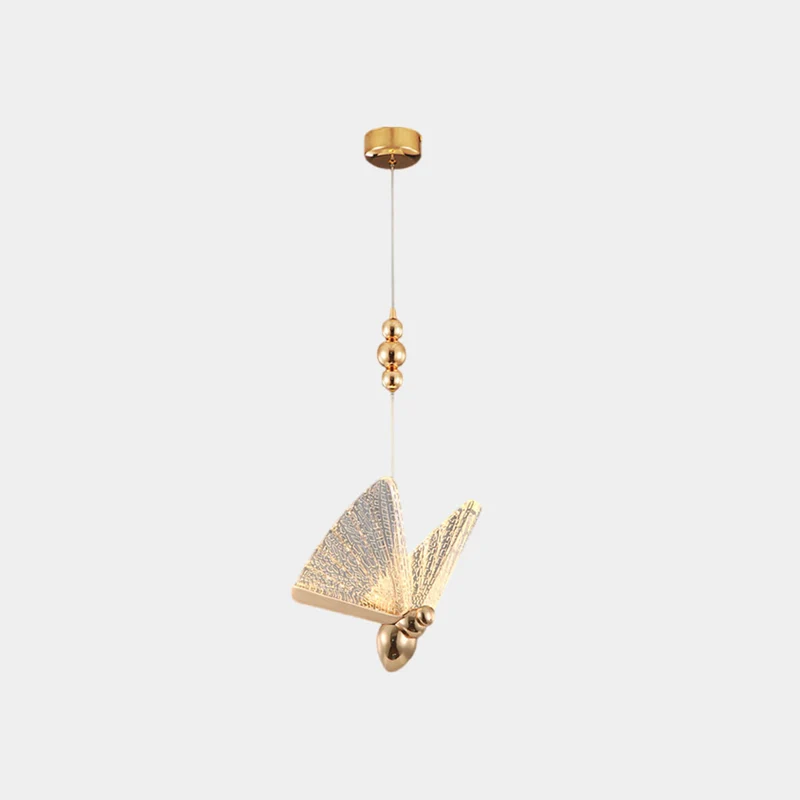 Pendant Light Small Modern Gold Acrylic Butterfly LED