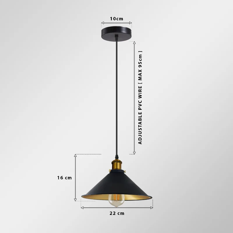 Industrial Pendelleuchte Schwarz 1 / 3-flammig LEDSONE ~3629