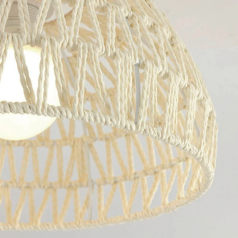 Pendant Light Japandi Rattan Woven Wood Dome