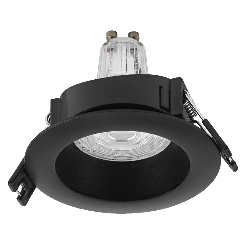 OSRAM LED Spot Recess Einbaustrahler Set GU10 2.6W Schwarz ⌀68 mm