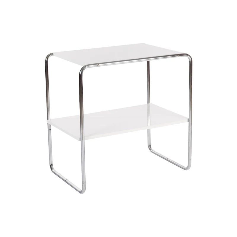 1930er Konsolentisch B12 von Marcel Breuer, Weiß Lackiert