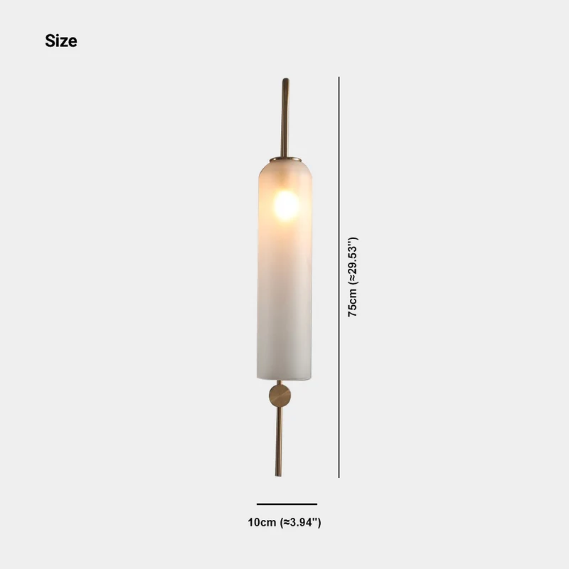 Wall Sconce Lamp Modern Glass Tube, White / Green