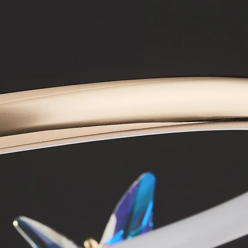 Ceiling Light Elegant Circular Butterfly LED, Gold