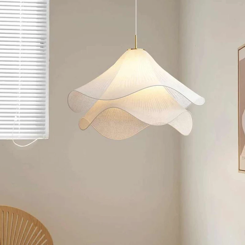 Pendant Light French Indoor Petal Fabric Shade