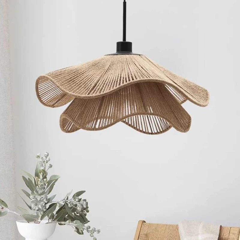 Pendant Light French Indoor Petal Fabric Shade