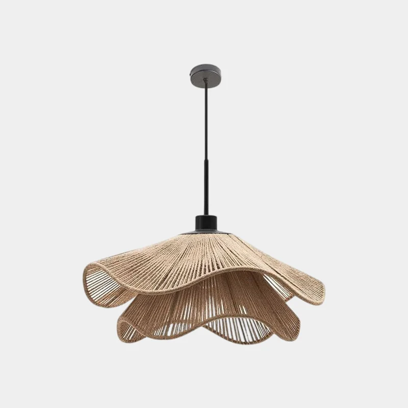 Pendant Light French Indoor Petal Fabric Shade