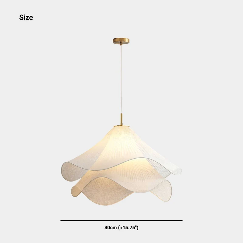 Pendant Light French Indoor Petal Fabric Shade