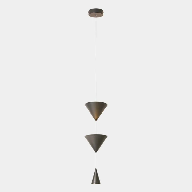 Pendant Light Minimalist Cone Hourglass Acrylic, White / Black