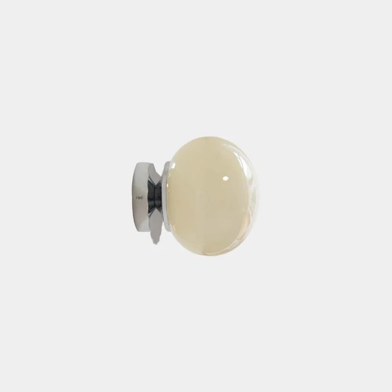 Wall Sconce Light Bauhaus Cream Glass Ball Multicolor