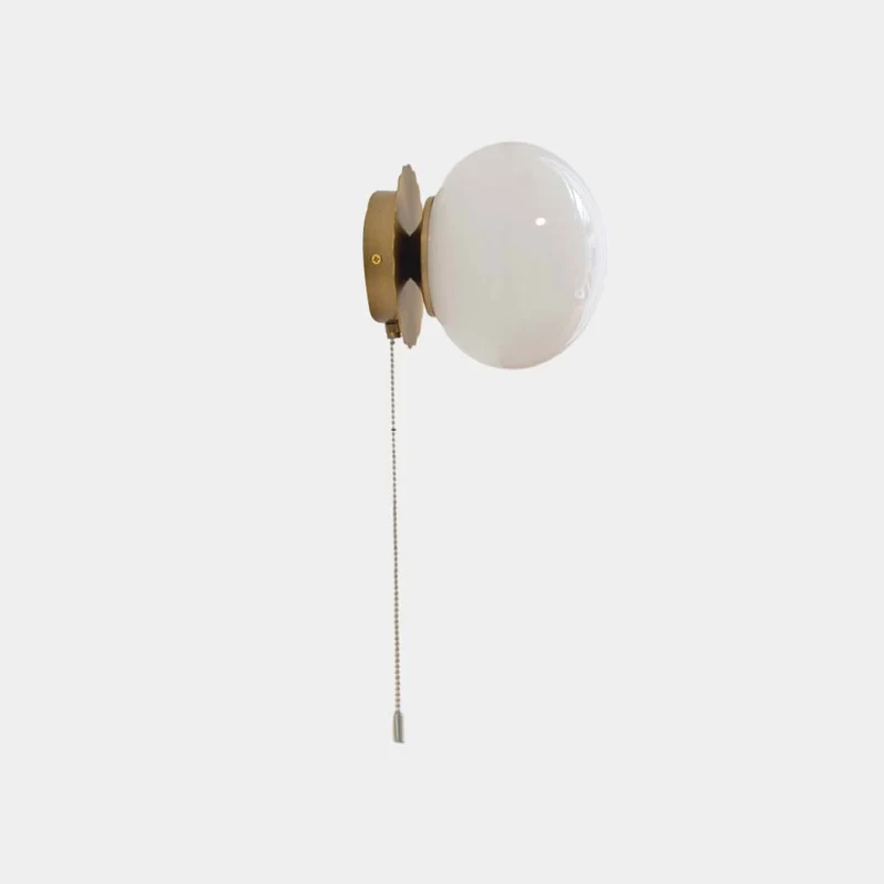 Wall Sconce Light Bauhaus Cream Glass Ball Multicolor