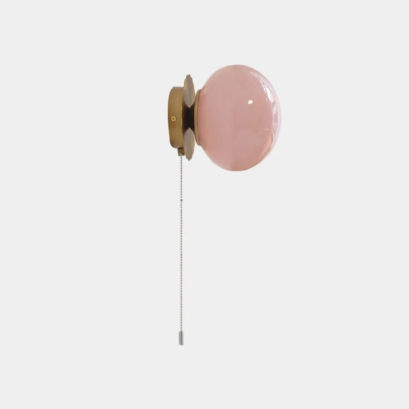Wall Sconce Light Bauhaus Cream Glass Ball Multicolor