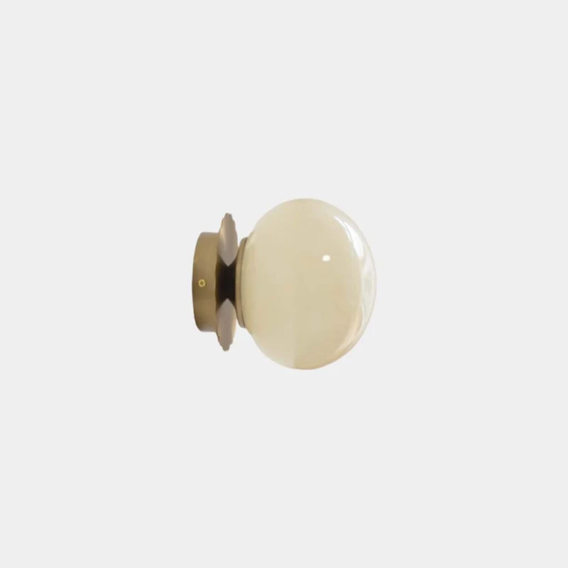Wall Sconce Light Bauhaus Cream Glass Ball Multicolor