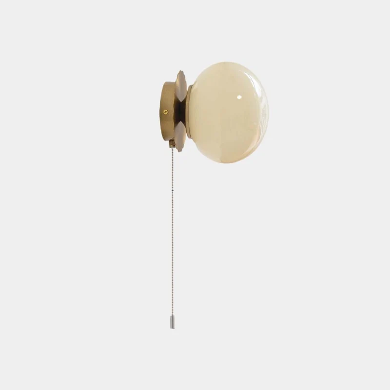 Wall Sconce Light Bauhaus Cream Glass Ball Multicolor