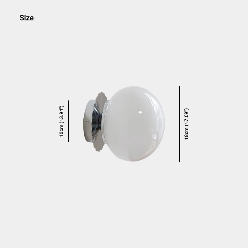 Wall Sconce Light Bauhaus Cream Glass Ball Multicolor