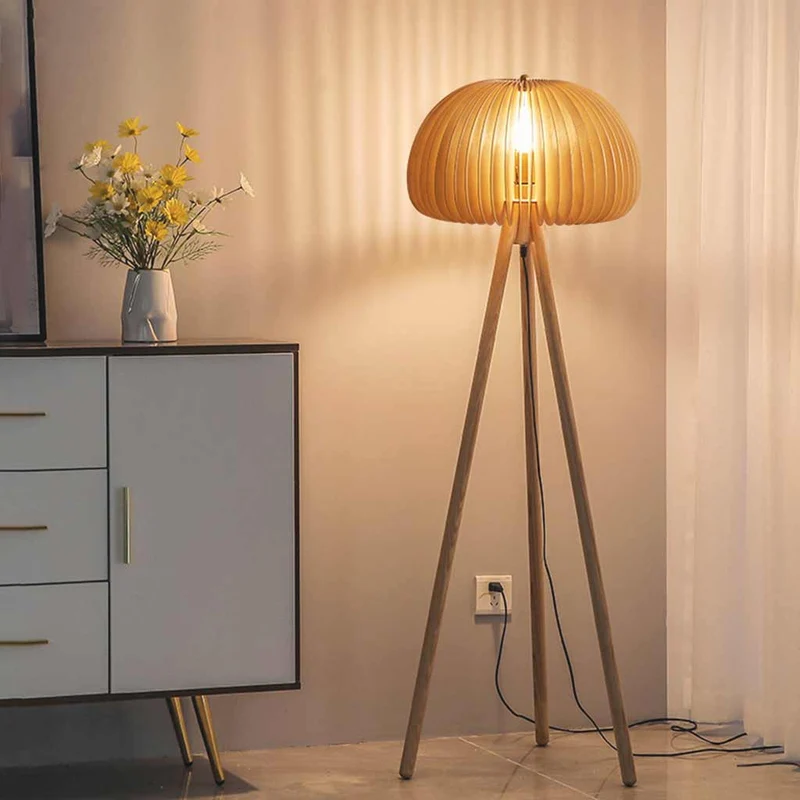 Table Lamp/Tripod Floor Lamp Ambient Pumpkin Wood